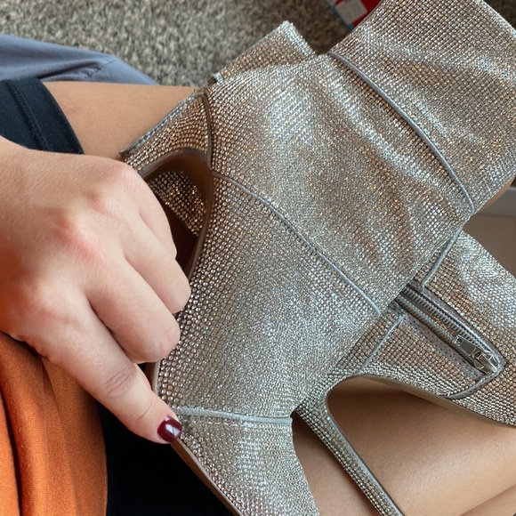 Winona Stiletto Rhinestone Ankle Boots - Picture 9 of 11